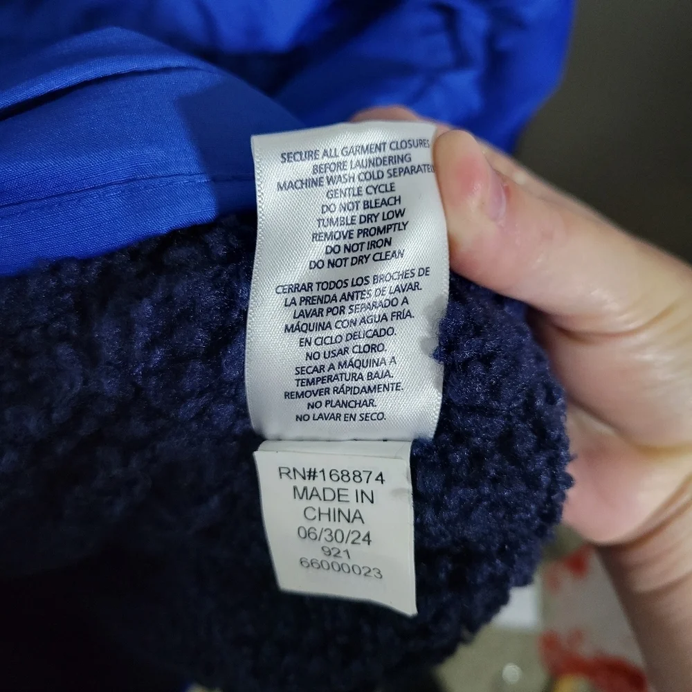 Lands’ End Youth Fleece Lined Coat Puffer Parka, Royal Cobalt, L (14/16)